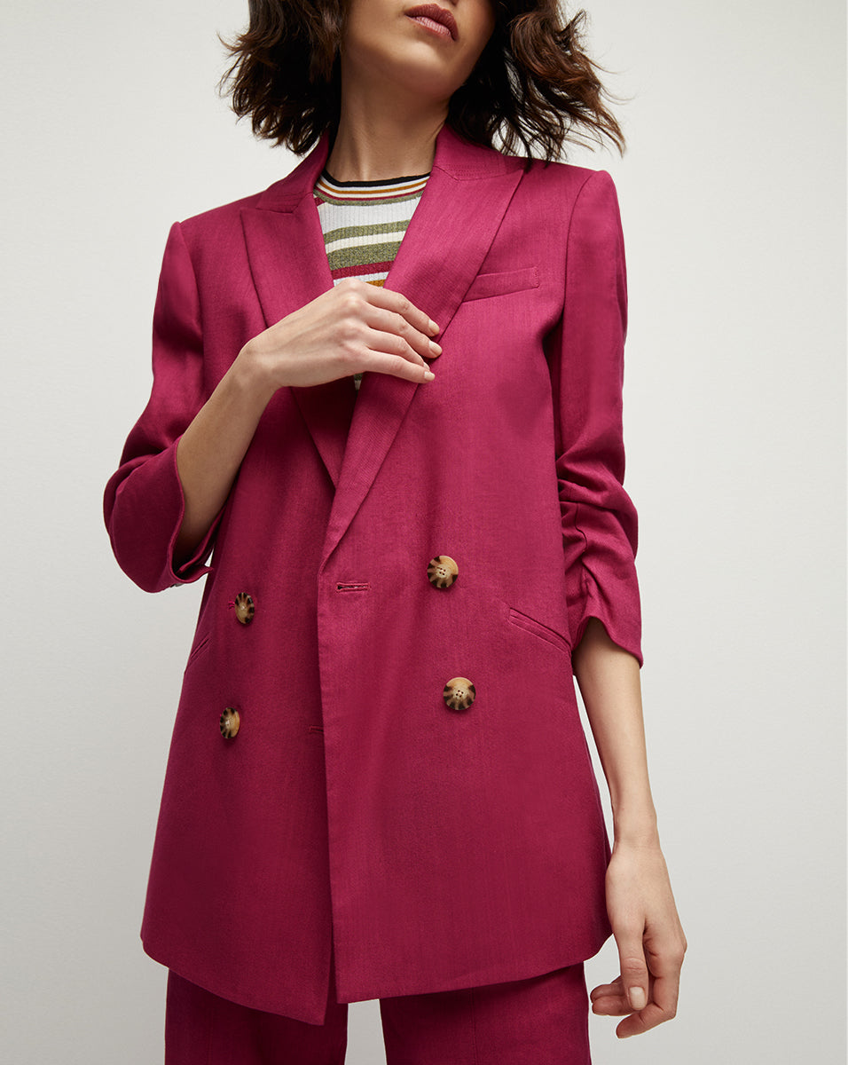 
Kiernan Linen Dickey Jacket - Wildberry