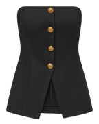 Veronica Beard Forman Bustier Top - Black