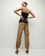 Veronica Beard Forman Bustier Top - Black
