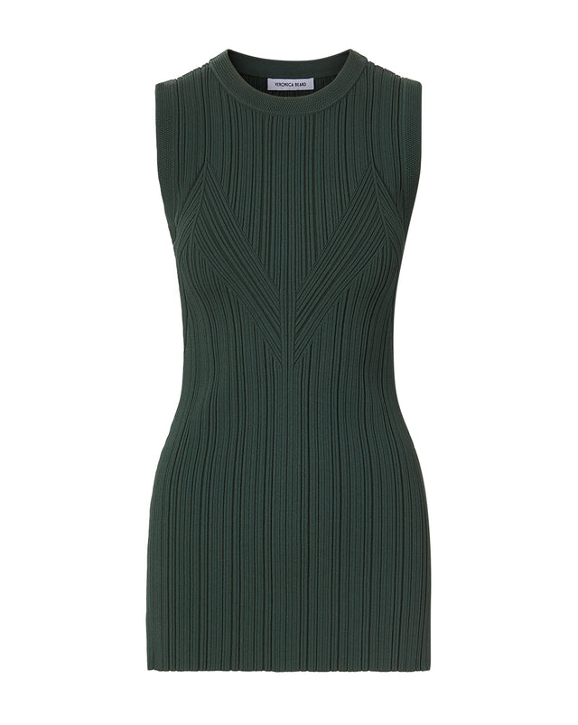 Semma Ribbed Tank - Forest Green - 6