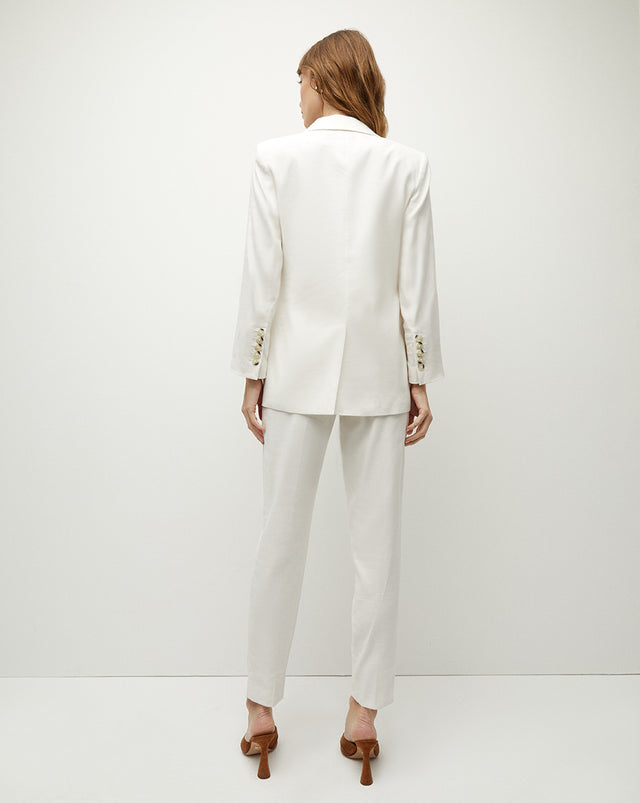 Bexley Stretch-Linen Dickey Jacket - Off-White - 4