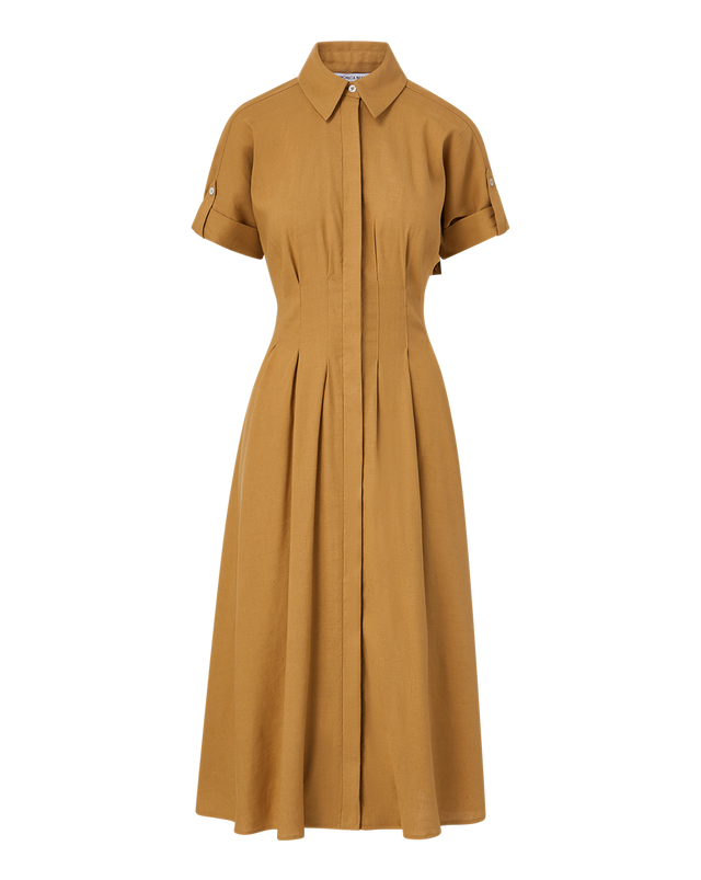 Adavi Stretch-Linen Shirtdress