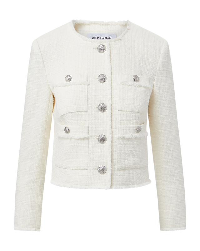 Tagliatore India tweed jacket - White