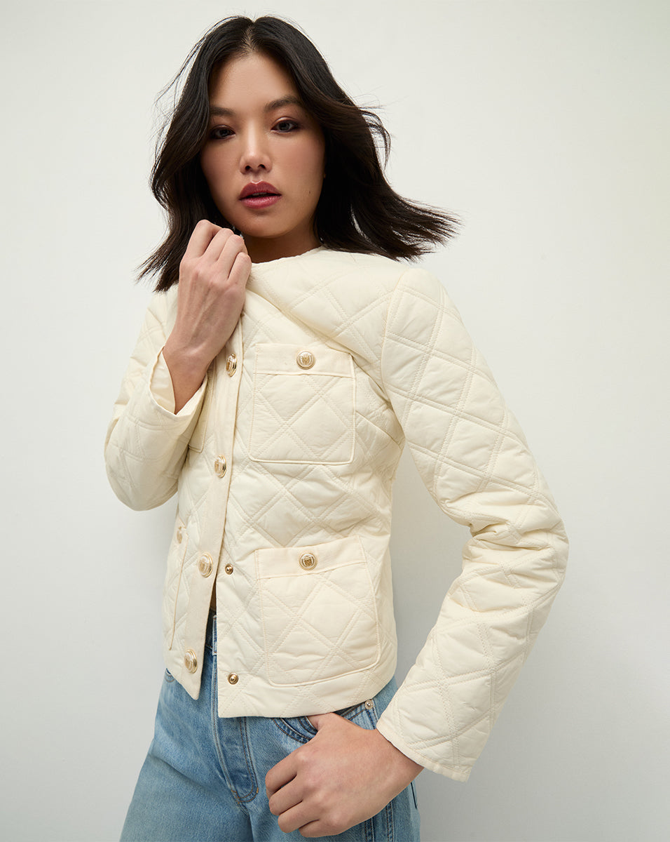 
Shalia Quilted Jacket - Ivory