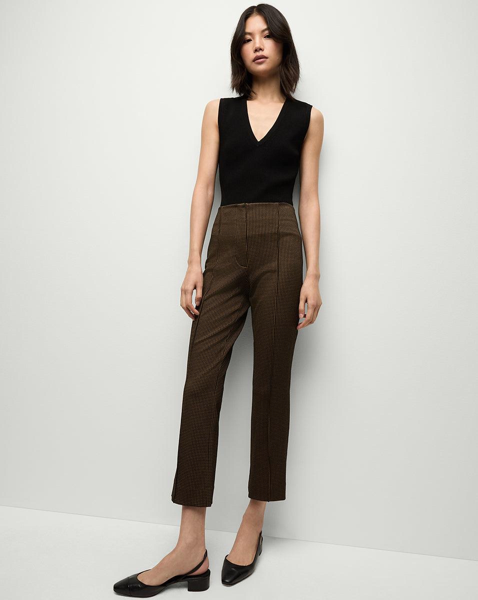 Kean Knit Pant in Acorn/Black | Veronica Beard