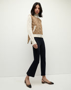 Veronica Beard Cecile Plaid Cap-Toe Slingback - Camel Multi