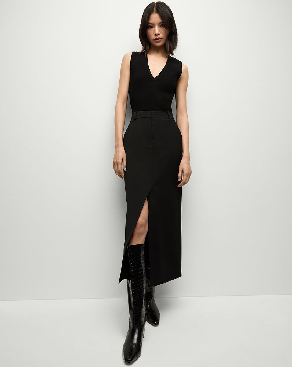 Maxine Skirt in Black | Veronica Beard