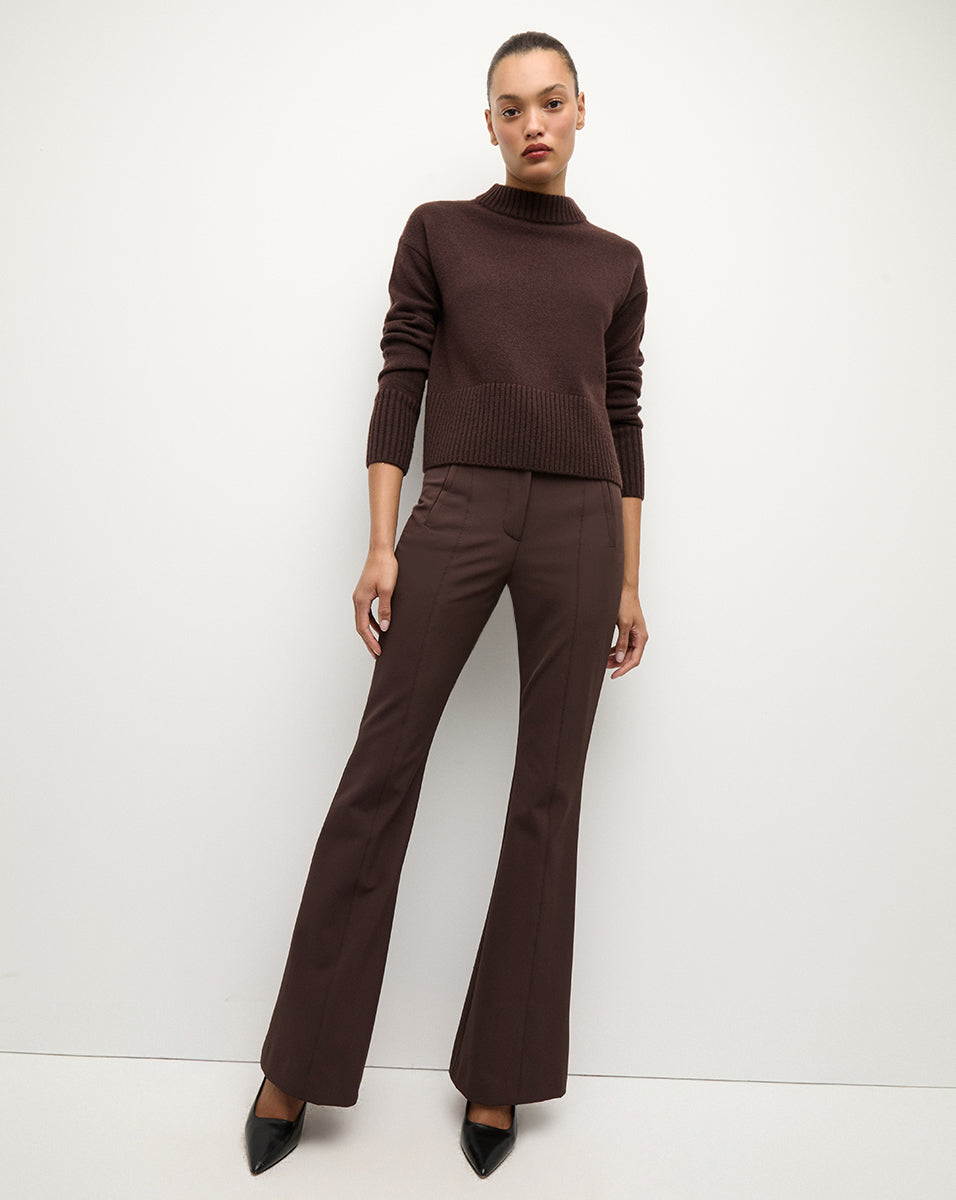 Tindaya Pant in Dark Chocolate | Veronica Beard