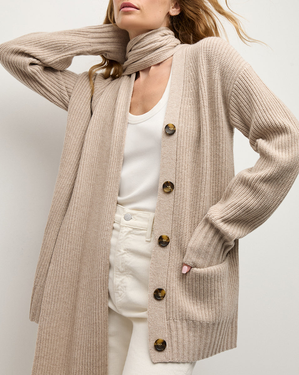 Annalise Cardigan in Oatmeal | Veronica Beard