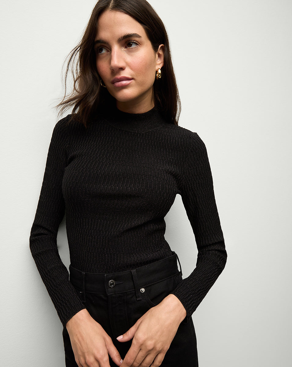 Dahlia Sweater in Black | Veronica Beard