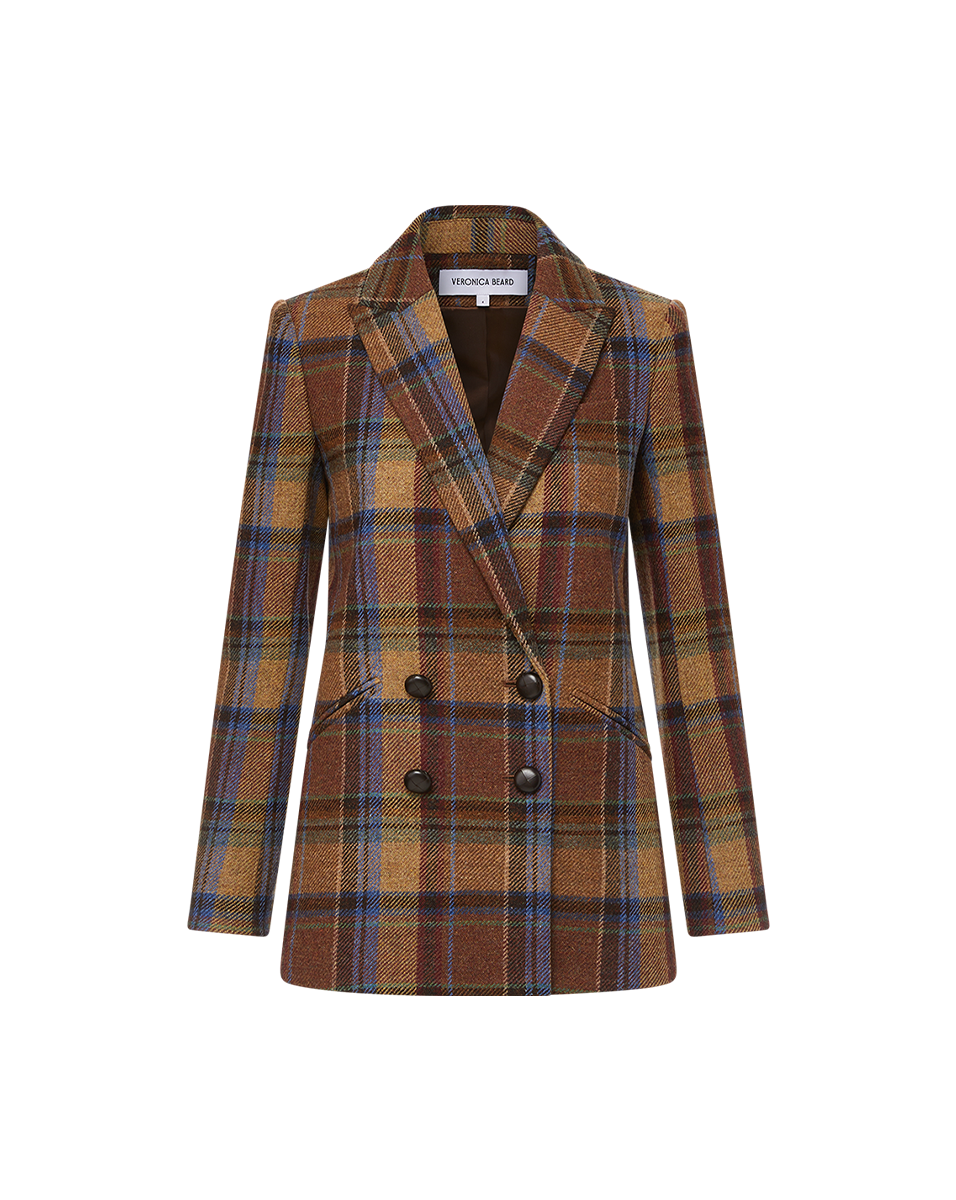 Veronica Beard Oria Wool Dickey Jacket - Russet Multi