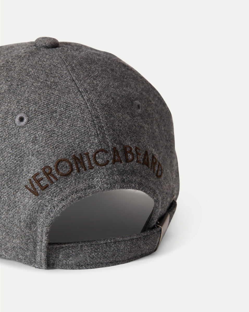 Flannel Baseball Cap in Heather Grey Veronica Beard