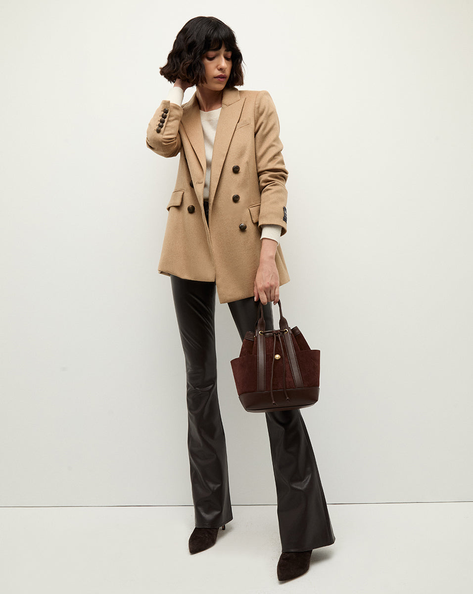 Veronica Beard Suede Goody Bag in Chestnut | Veronica Beard