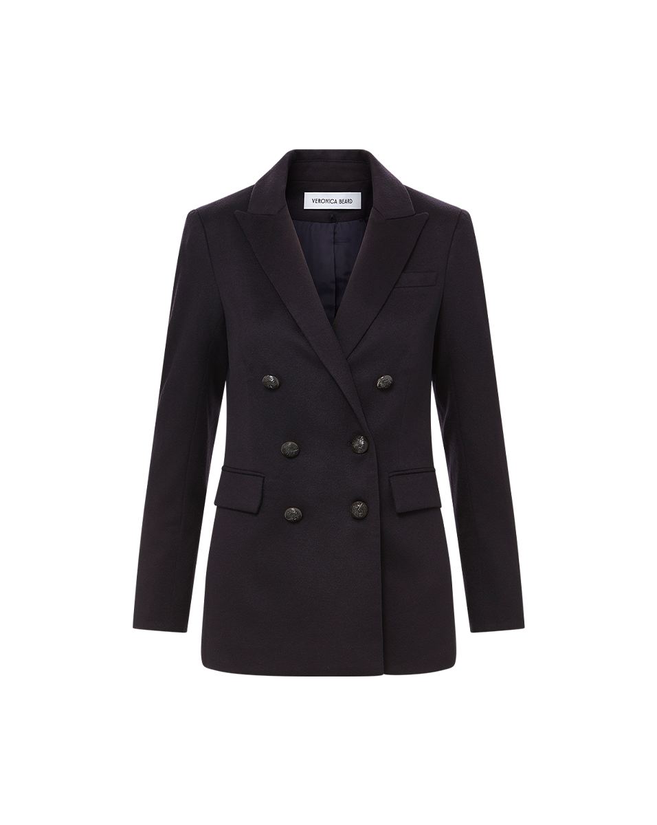 Veronica Beard Ellette Luxe Cashmere Dickey Jacket - Navy