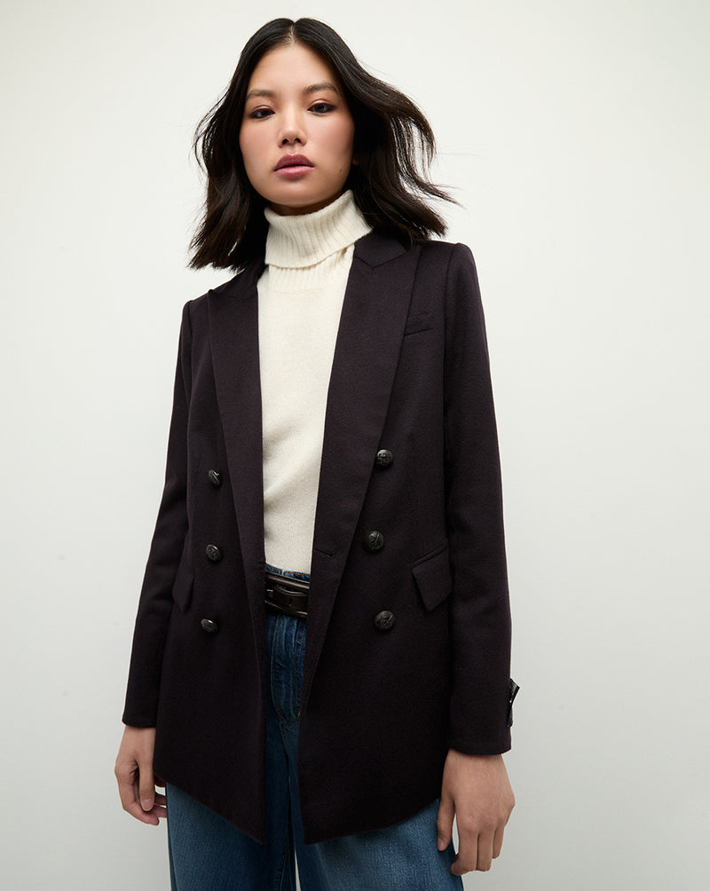 Veronica Beard Ellette Luxe Cashmere Dickey Jacket - Navy