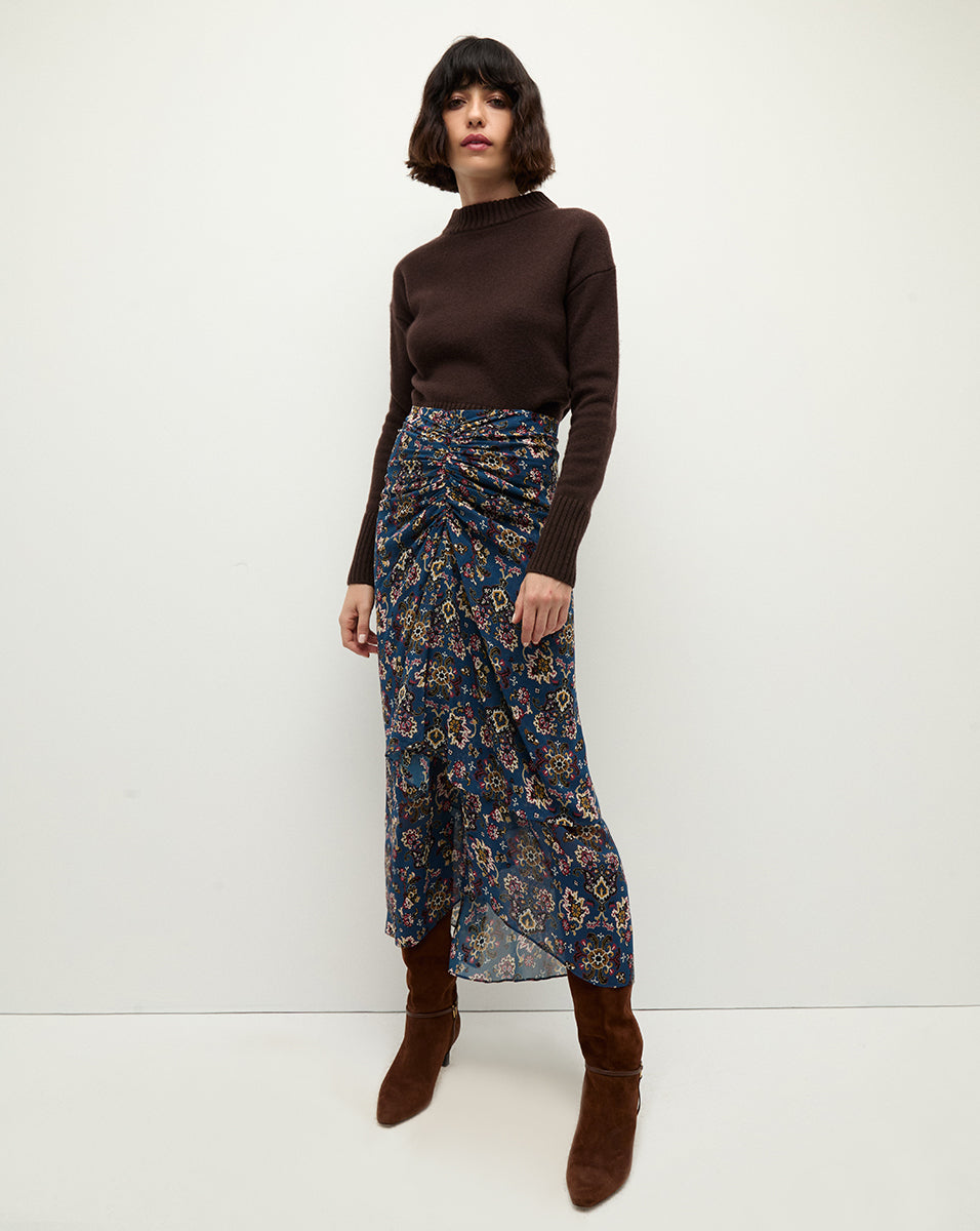 Veronica Beard Kenzie Mid-Heel Tall Boot - Cedar