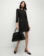 Veronica Beard Cecile Leather Cap-Toe Slingback Pump - Black/Black