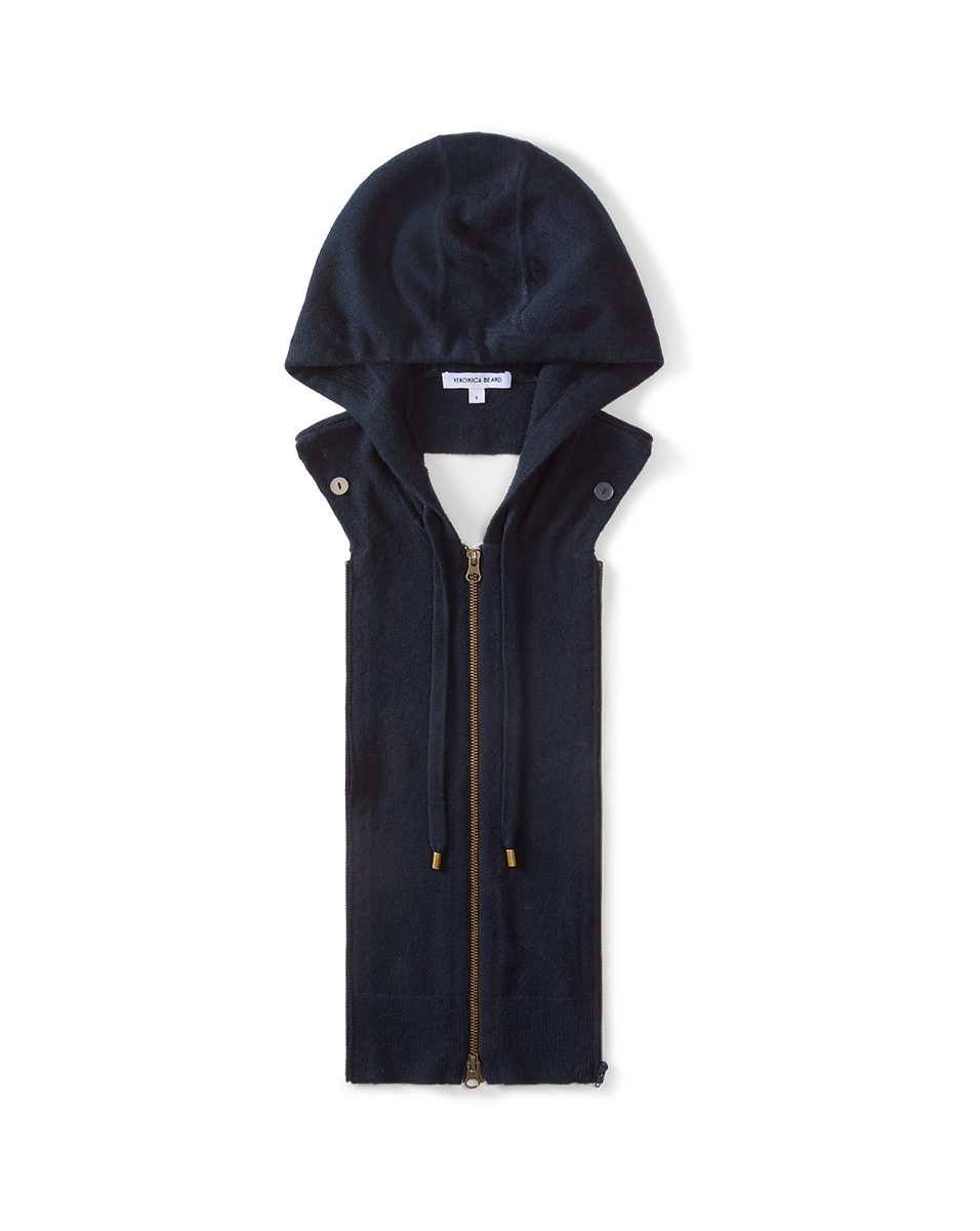 Veronica Beard Cashmere Hoodie Dickey Navy