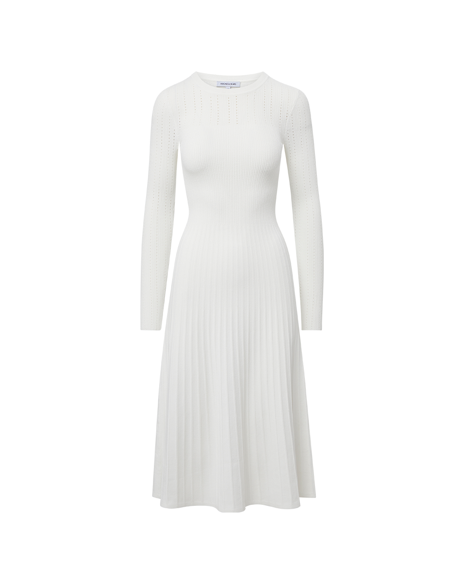 Nami Long Sleeve Sweater Dress in White | Veronica Beard Nami Long Sleeve Sweater Dress in White | Veronica Beard