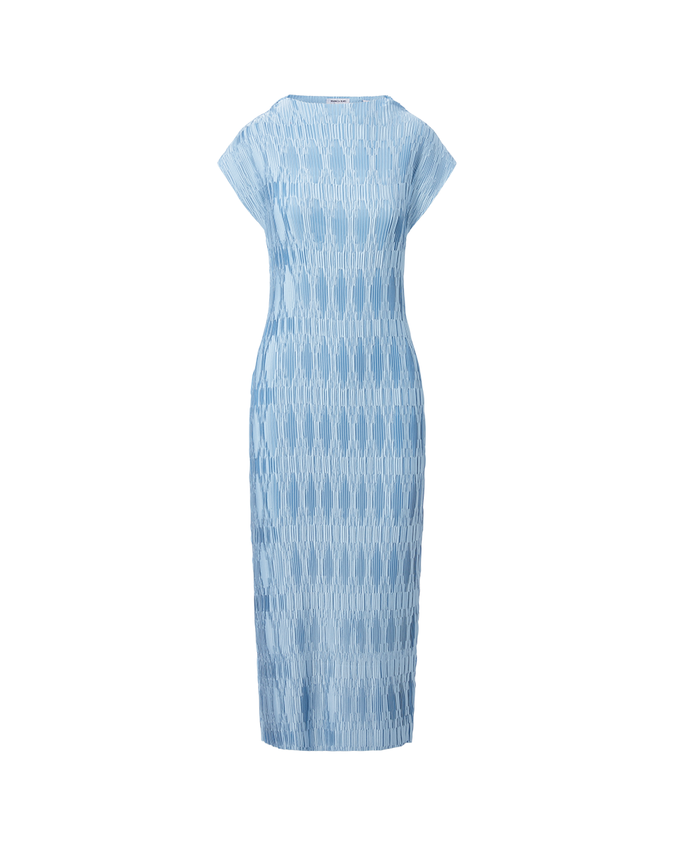 Veronica Beard Gramercy Pleated Dress Blue Sky
