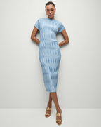 Veronica Beard Gramercy Pleated Dress - Blue Sky