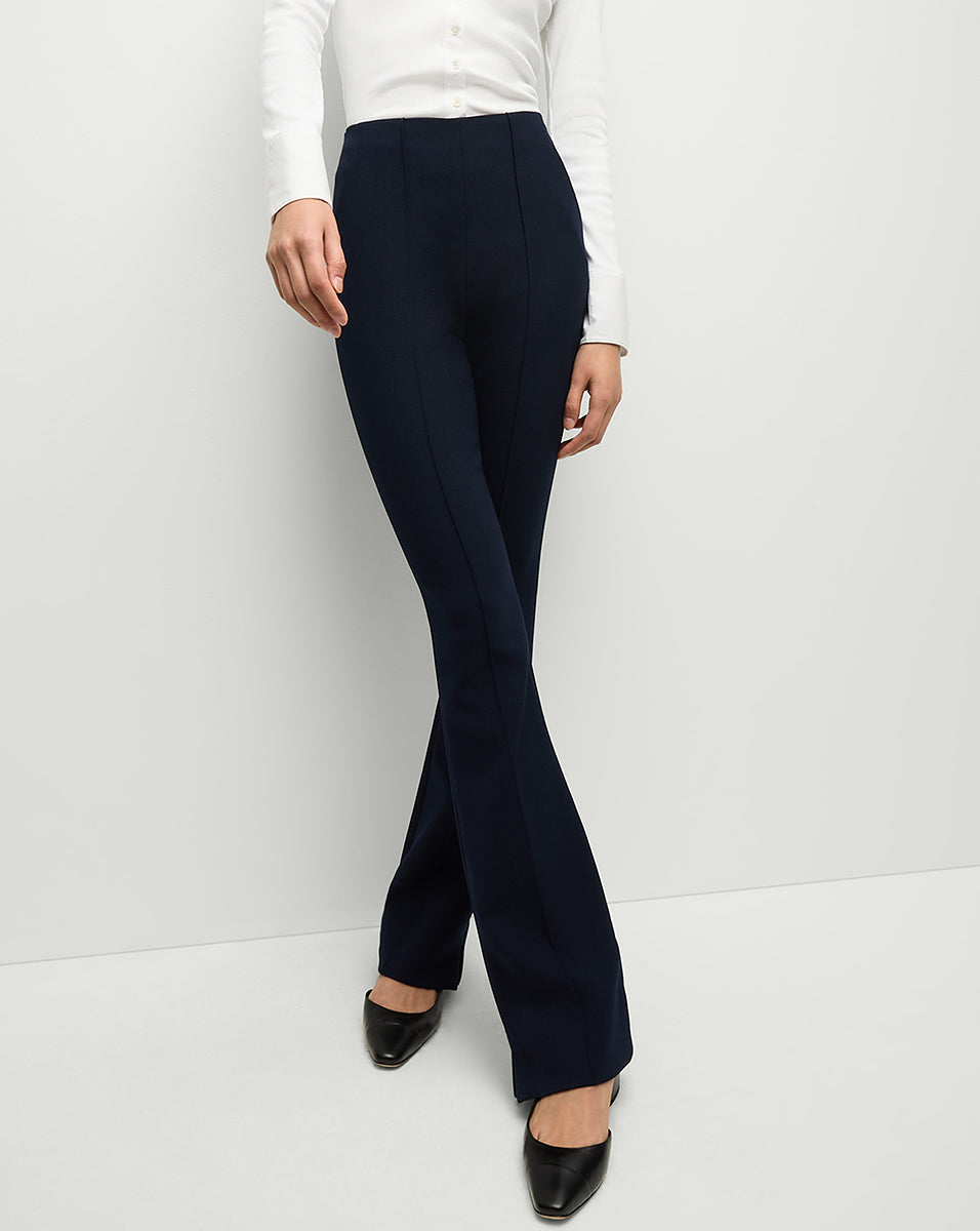 Orion Flared Pant in Navy | Veronica Beard