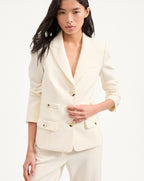 Veronica Beard Terre Cropped Dickey Jacket - Off-White