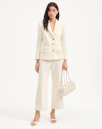 Veronica Beard Terre Cropped Dickey Jacket - Off-White
