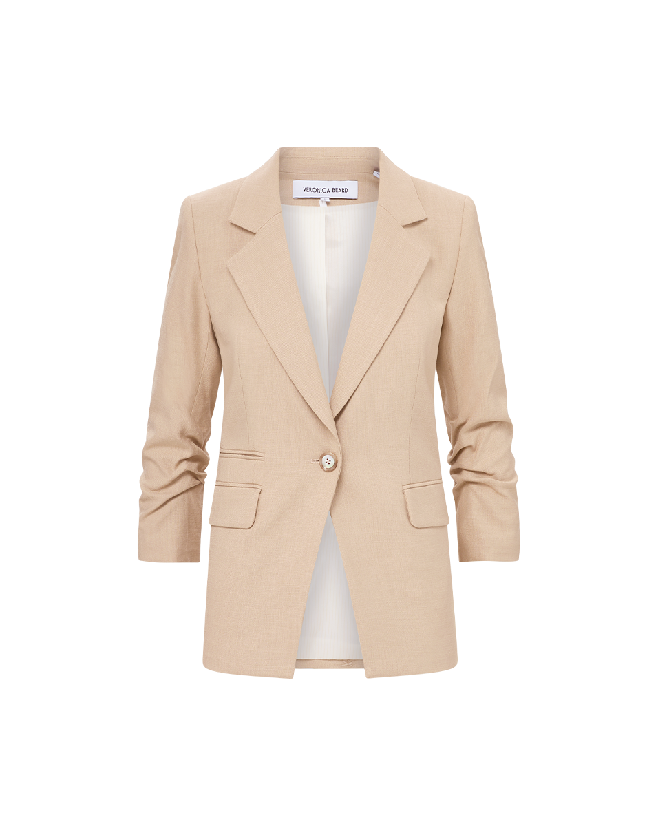 Veronica Beard Battista Dickey Jacket - Stone Khaki