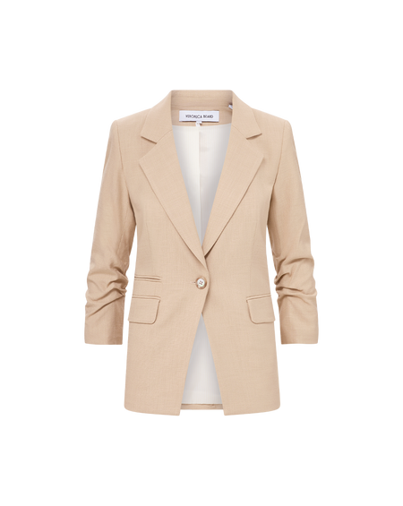 Veronica Beard Battista Dickey Jacket - Stone Khaki