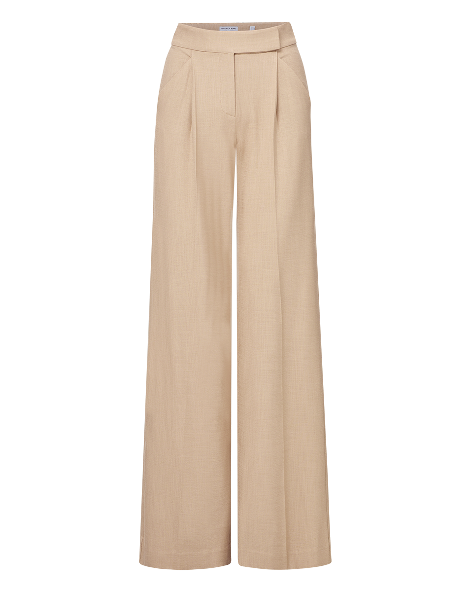 Veronica Beard Marbeau Wide-Leg Pant (Copy for testing) - Stone Khaki