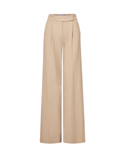 Veronica Beard Marbeau Wide-Leg Pant (Copy for testing) - Stone Khaki