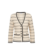 Veronica Beard Ceriani Knit Jacket Off-White/Black