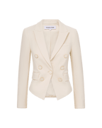 Veronica Beard Diego Cotton Dickey Jacket - Ecru
