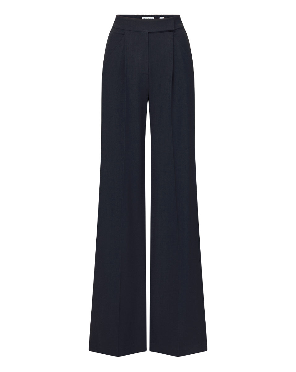 Veronica Beard Marbeau Wide-Leg Pant - Navy