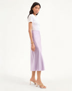 Veronica Beard Clover Stretch-Silk Slip Skirt - Soft Lilac