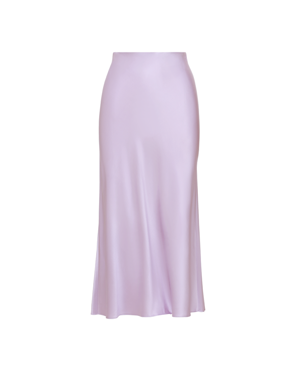 Veronica Beard Clover Stretch-Silk Slip Skirt - Soft Lilac