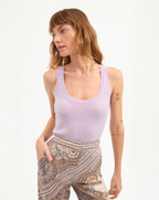 Veronica Beard Birke Cashmere Scoopneck Tank Top - Soft Lilac