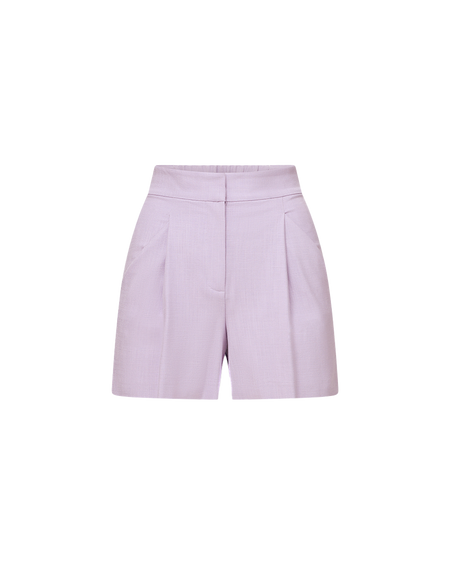 Veronica Beard Elbe Pleated Short - Soft Lilac