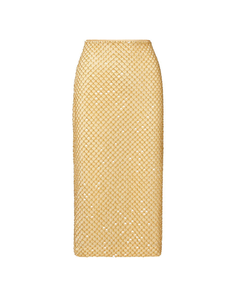 Veronica Beard Allora Beaded Midi Skirt - Chamomile