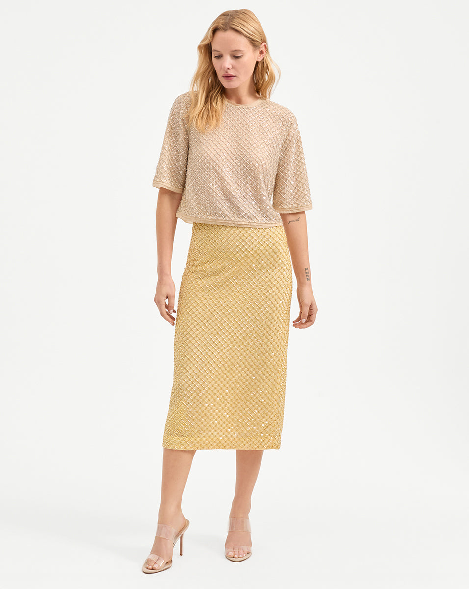Veronica Beard Novalie Beaded Top