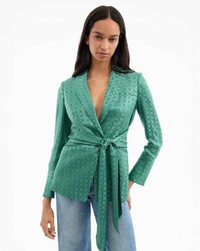Veronica Beard Issel Wrap Jacket | Clover | Size 2