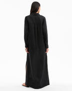 Veronica Beard Moore Linen Maxi Dress - Black