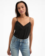 Veronica Beard Maray Pintuck Camisole - Black