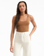 Veronica Beard Sandra Knit Tank Top - Whisky