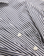 Veronica Beard Haydon Striped Midi Shirtdress - Navy/White