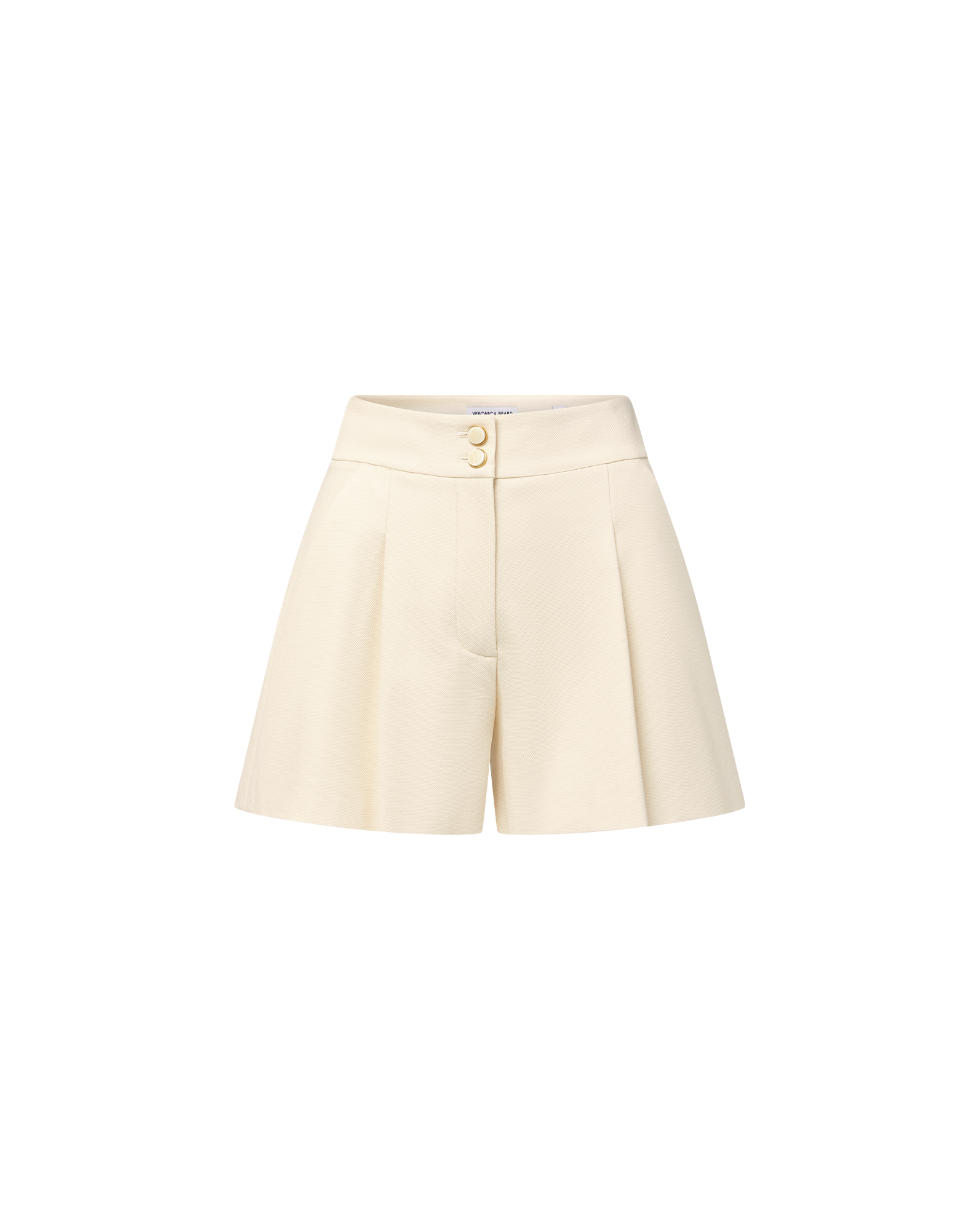 Devina Pleated Short in Ecru | Veronica Beard