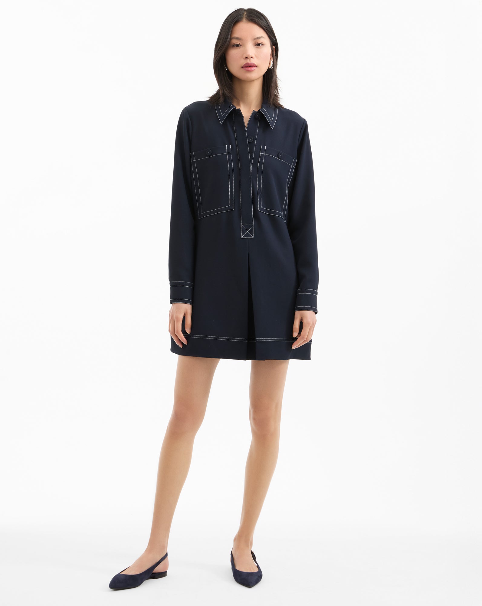 Veronica Beard Pryce Mini Dress - Navy