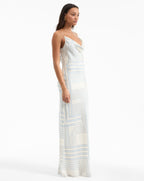 Veronica Beard Madison Slip Maxi Dress - Dove/Blue Lake Multi