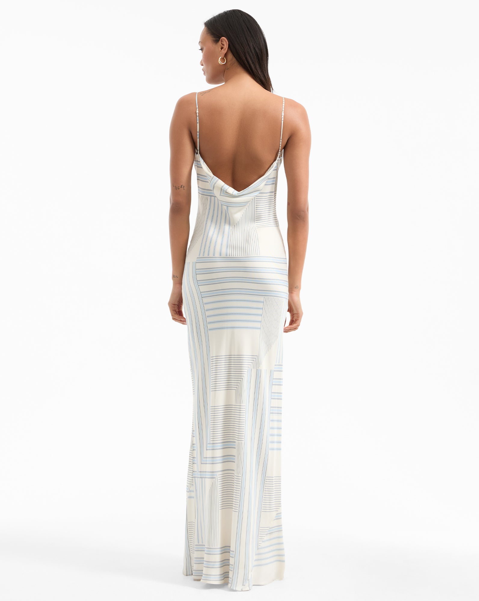 Veronica Beard Madison Slip Maxi Dress - Dove/Blue Lake Multi